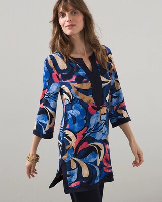Travelers Border Print Tunic