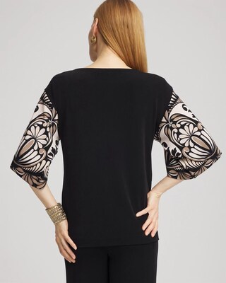 Travelers™ Border Print Kimono Top