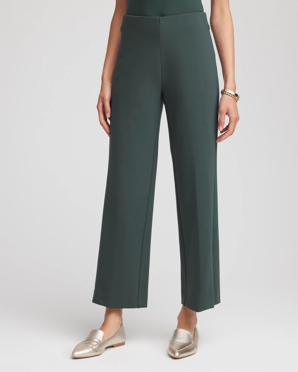 Juliet Slim Wide-Leg Cropped Pants