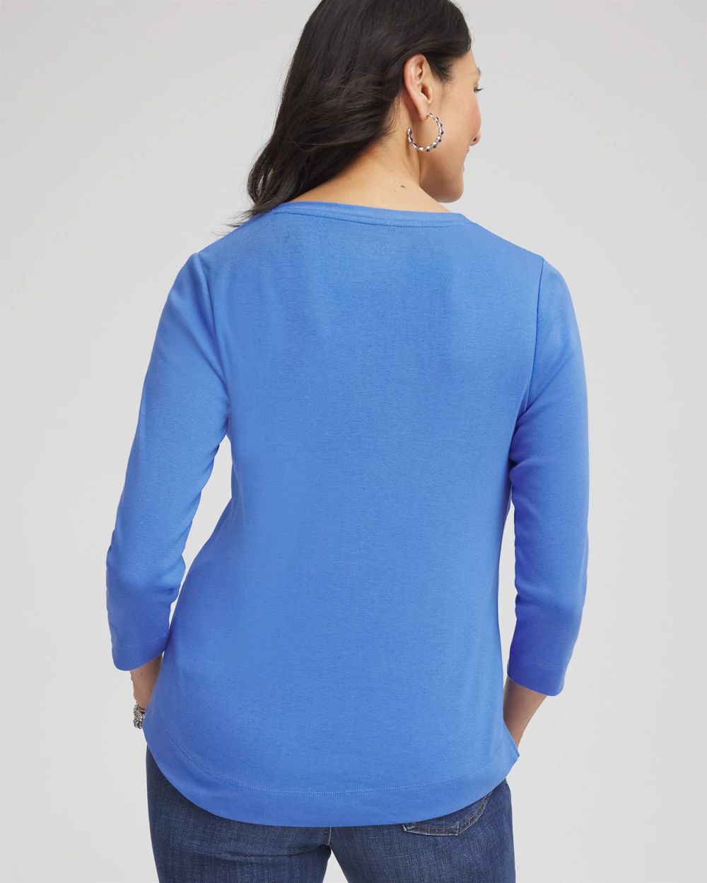 Everyday 3/4 Sleeve V-Neck Tee click to view larger image.