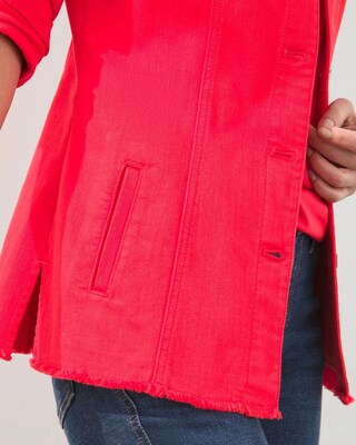 Frayed Hem Denim Jacket