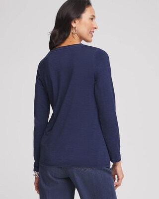 Touch of Cool™ Denim Long Sleeve Tee click to view larger image.