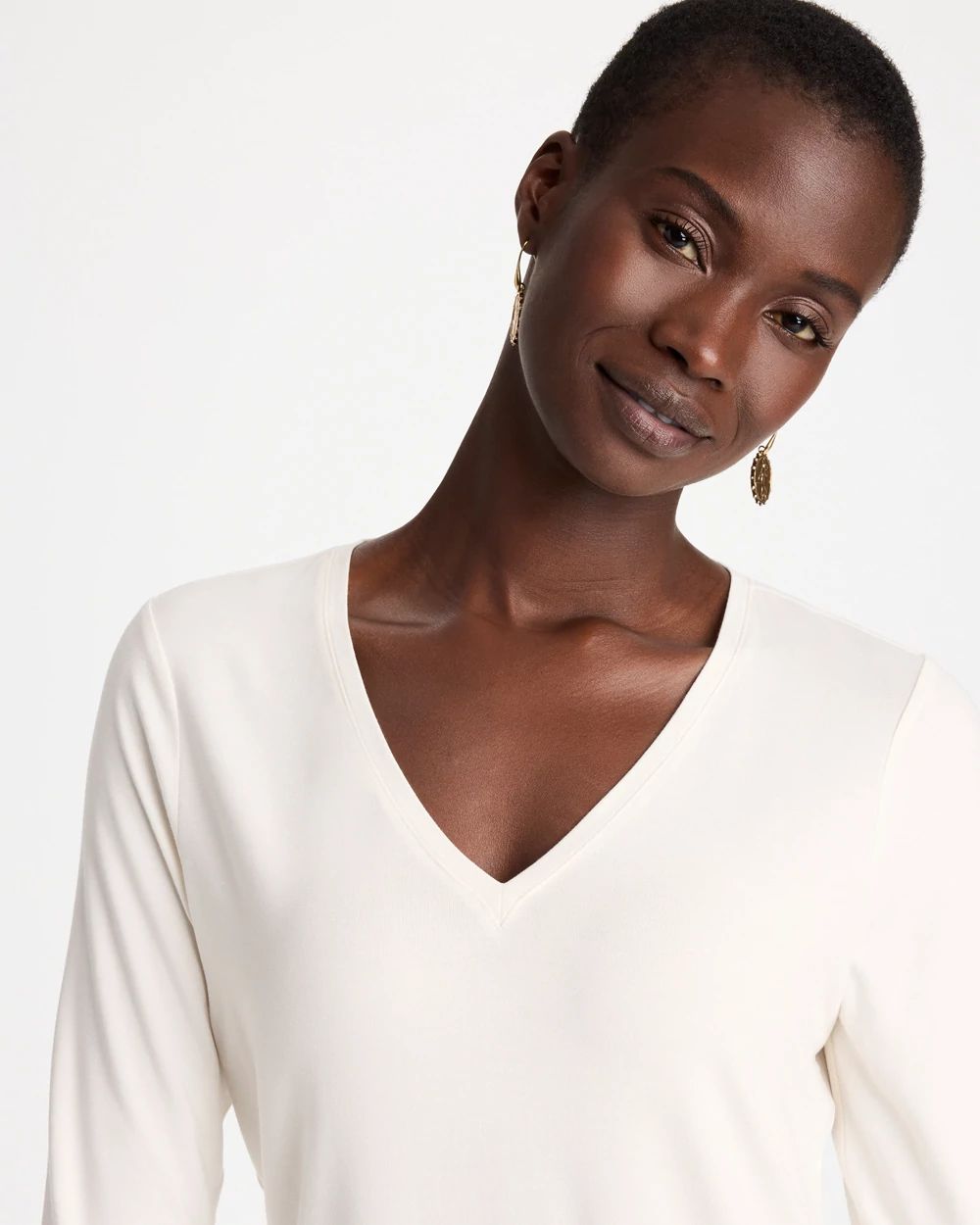 Touch of Cool™ V-Neck Layering Tee click to view larger image.