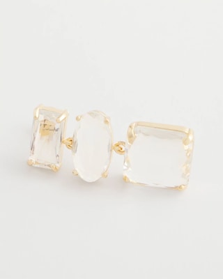 Neutral Faceted Drop Earrings click to view larger image.