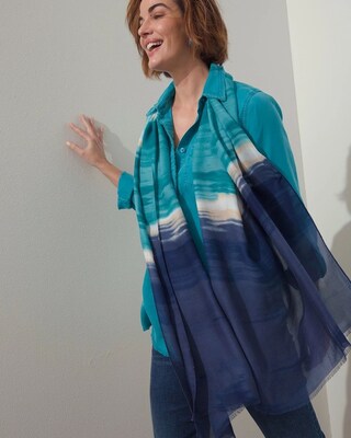Painted Ombre Oblong Scarf