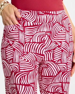 Brigitte™ Slim Geo Pull-On Capri Pant click to view larger image.