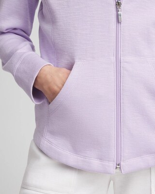 Zenergy® Beach Slub Zip-Front Hoodie click to view larger image.