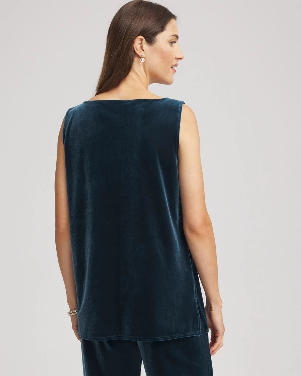 Travelers™ Velvet Side-Slit Tank click to view larger image.