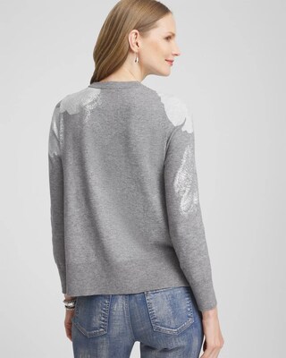 Silver Foil Intarsia Sweater