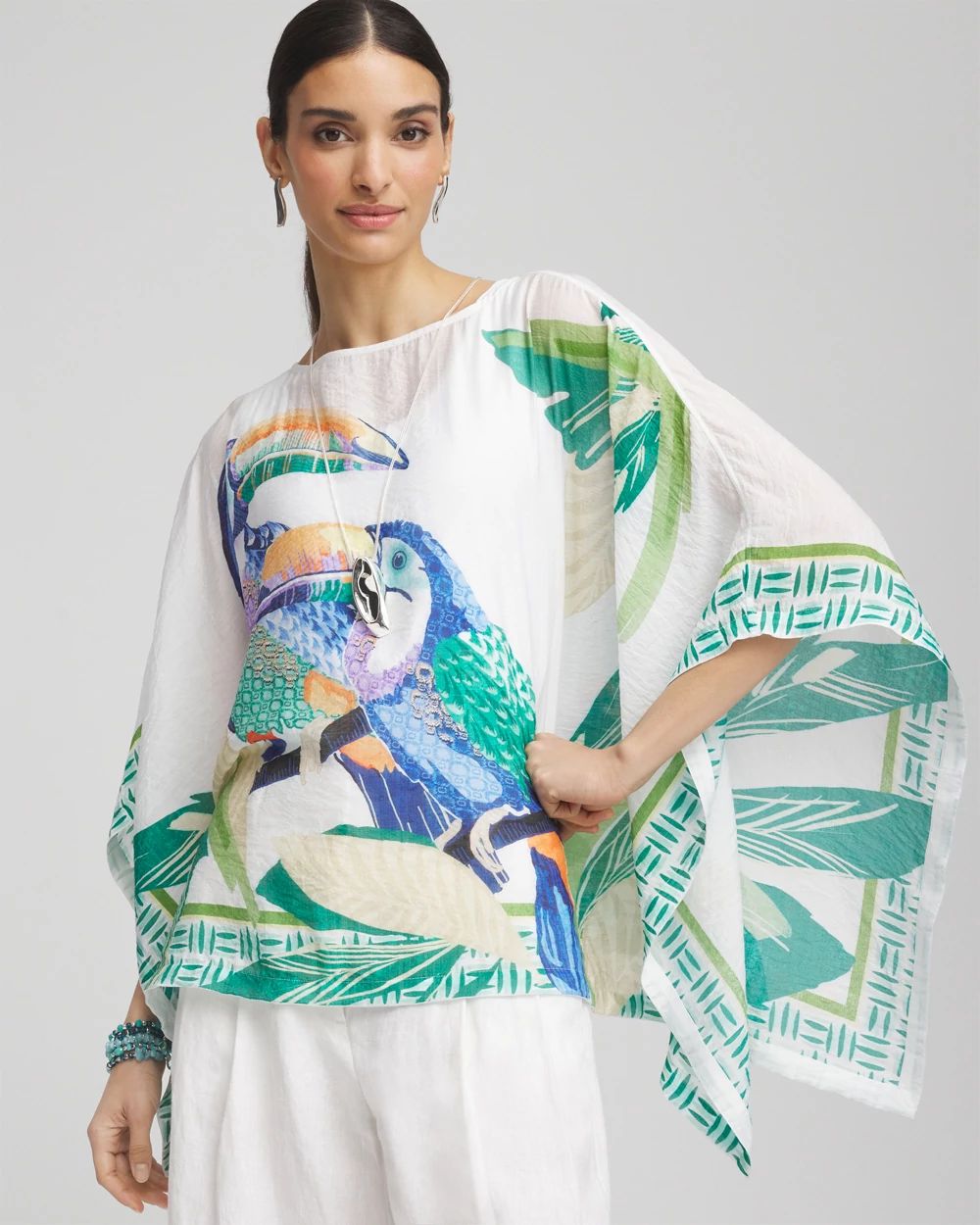 Island Motif Poncho click to view larger image.