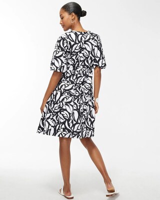 Black and White Poplin Dress