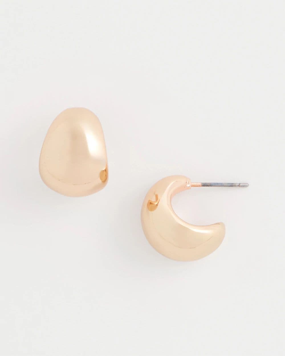 Rose Gold Huggie Hoop Earrings