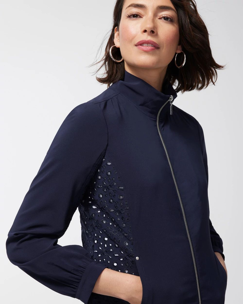 Zenergy Neema Navy Eyelet Jacket