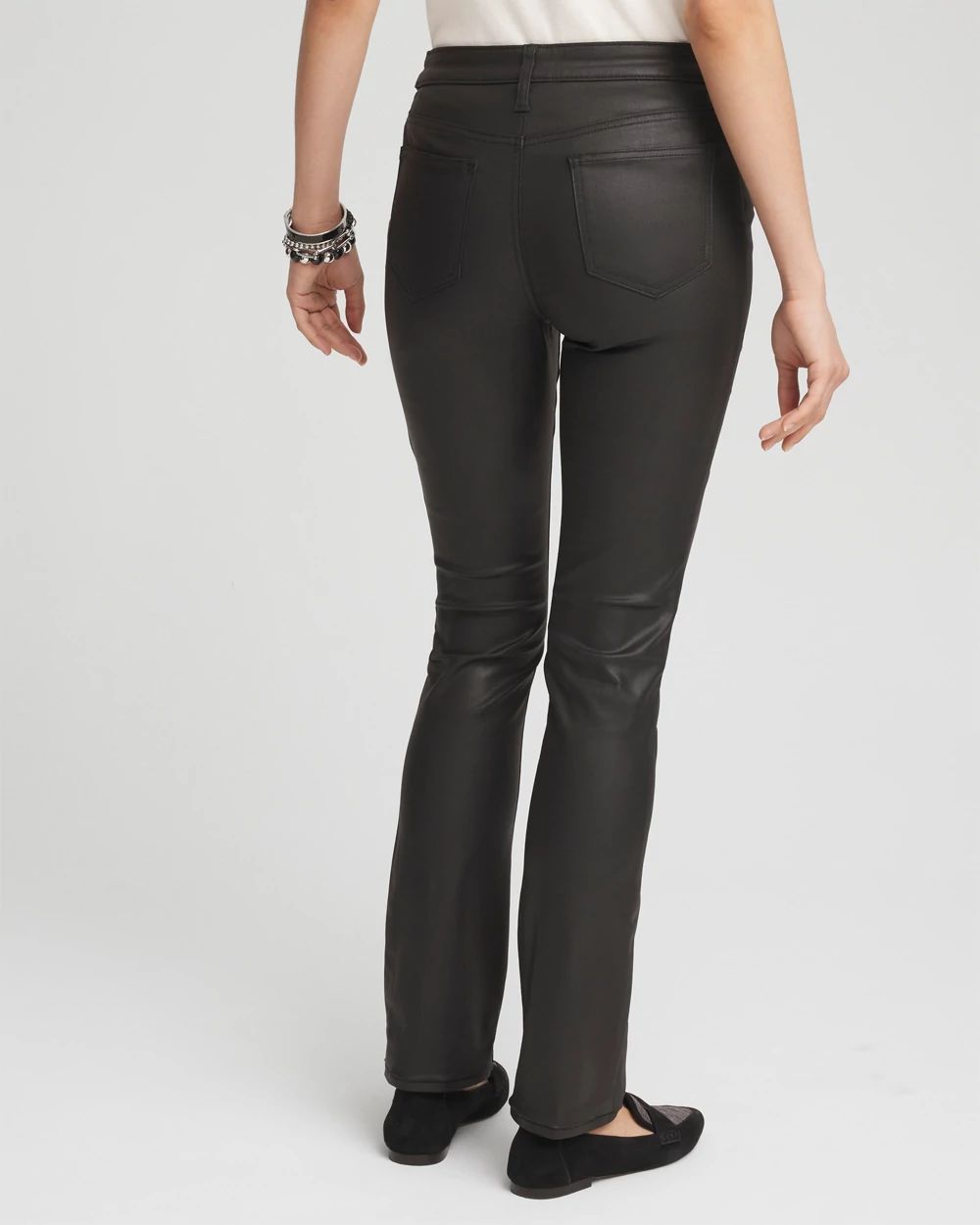 Girlfriend Coated Slim Leg  Jeans