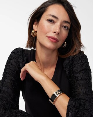 Enamel Wide Hinge Bracelet