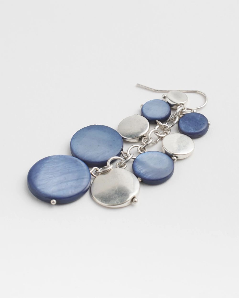 Blue Shell Cluster Earrings