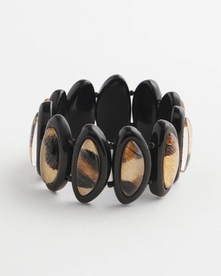 Hair On Leather Stretch Bracelet
