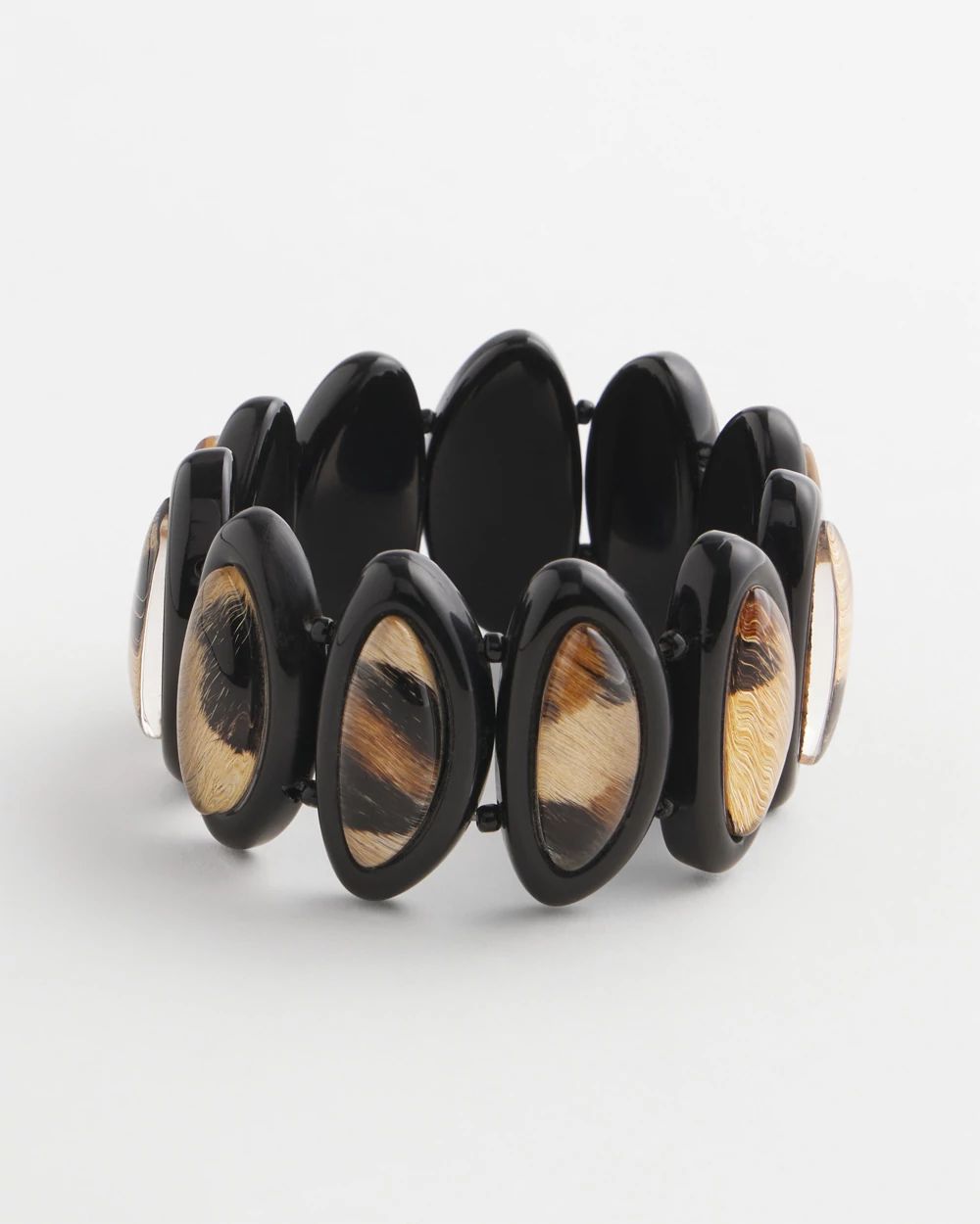 Hair On Leather Stretch Bracelet