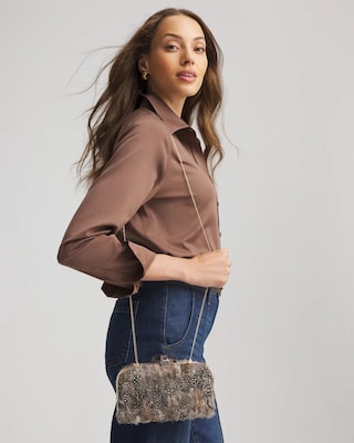Hand-Made Feather Clutch Shoulder Bag
