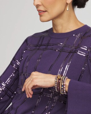 Set of Five Purple Stretch Bracelets