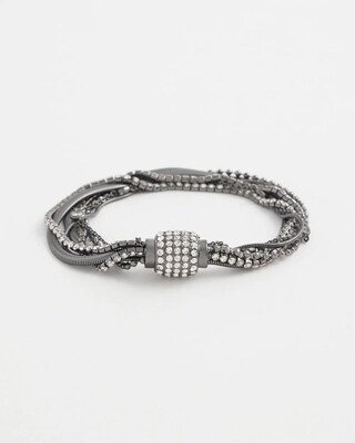 Hematite Multi Strand Pavé Bracelet