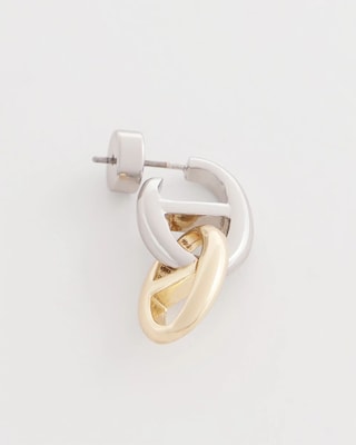 Mixed Metal Link Earrings click to view larger image.