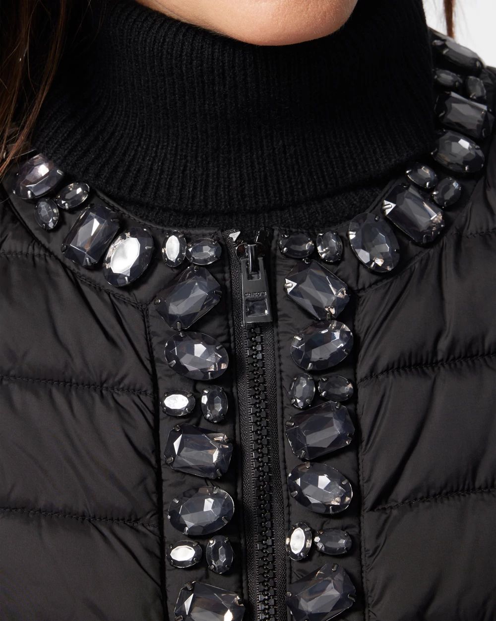 Embellished Puffer Vest