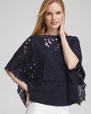 Lace Crochet Poncho