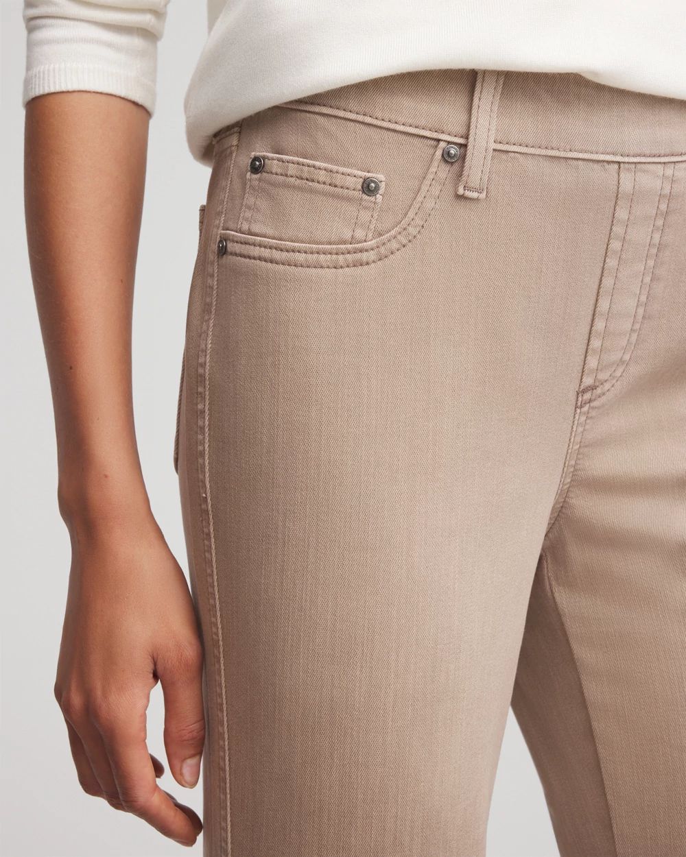 Pull-On Straight-Leg Jeans