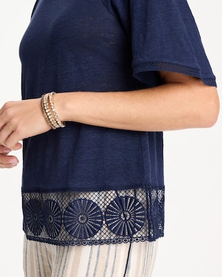 Linen Crochet Tee click to view larger image.