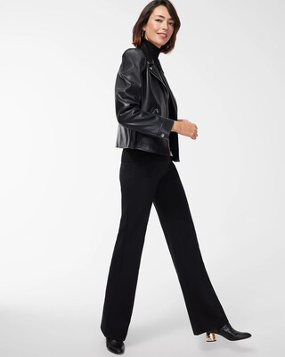 Ponte Pull-on Wide Leg Trouser Pants