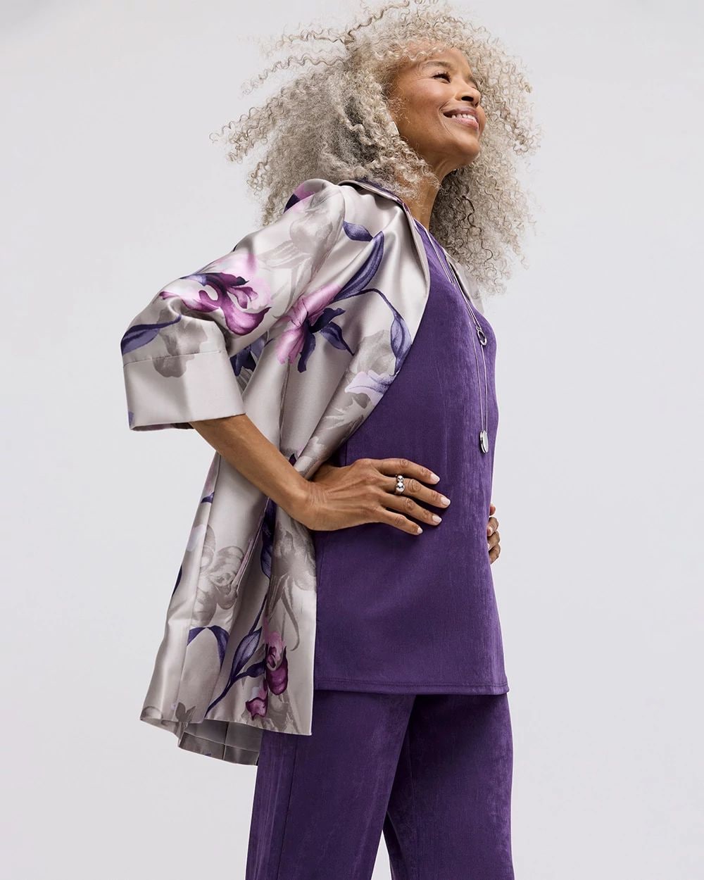 Travelers™ Collection Iris Collared Long Jacket