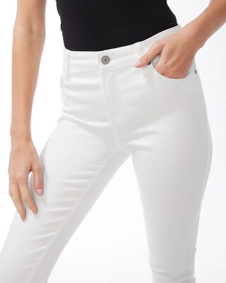 So Slimming No-Stain White Girlfriend Ankle Jeans