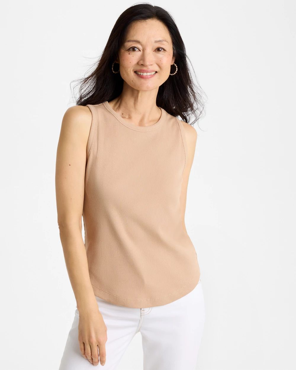 High Neck Rib Tank