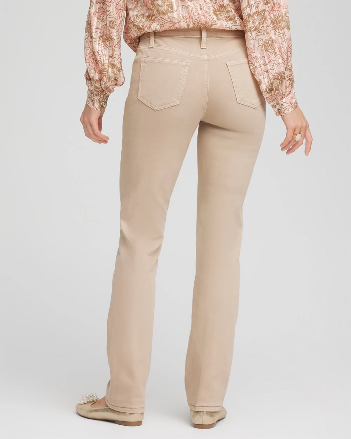 Chico's Girlfriend Slim Full-length Jeans In Champagne Fizz In Neutral
