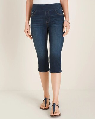 Pull-On Denim Capris