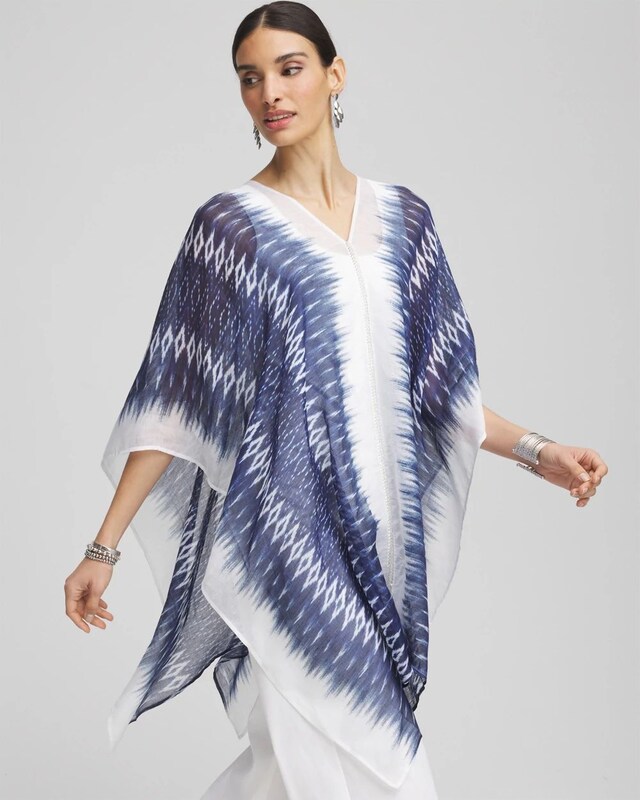 Long Embellished Linen Kaftan - image 1