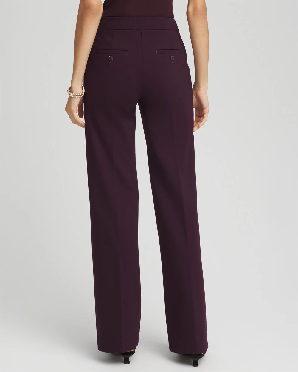 Emme Wide-Leg Trouser Ponte Pants click to view larger image.