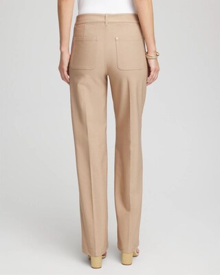 Petite Cotton Straight-Leg Trousers click to view larger image.