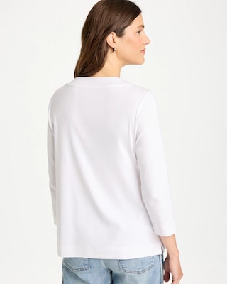 Pima Cotton 3/4 Sleeve Tee click to view larger image.