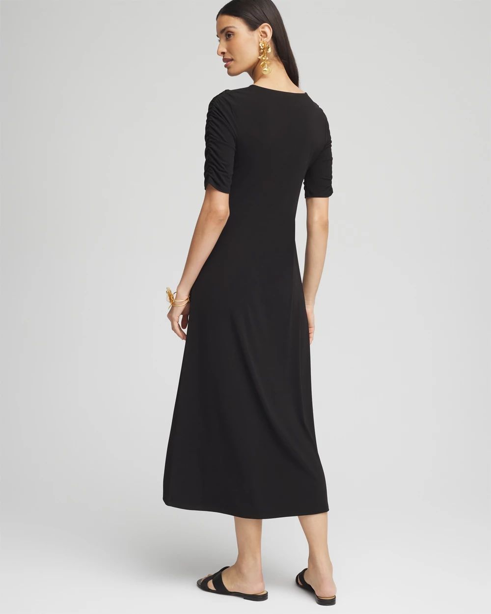 Ruched Jersey Midi Dress