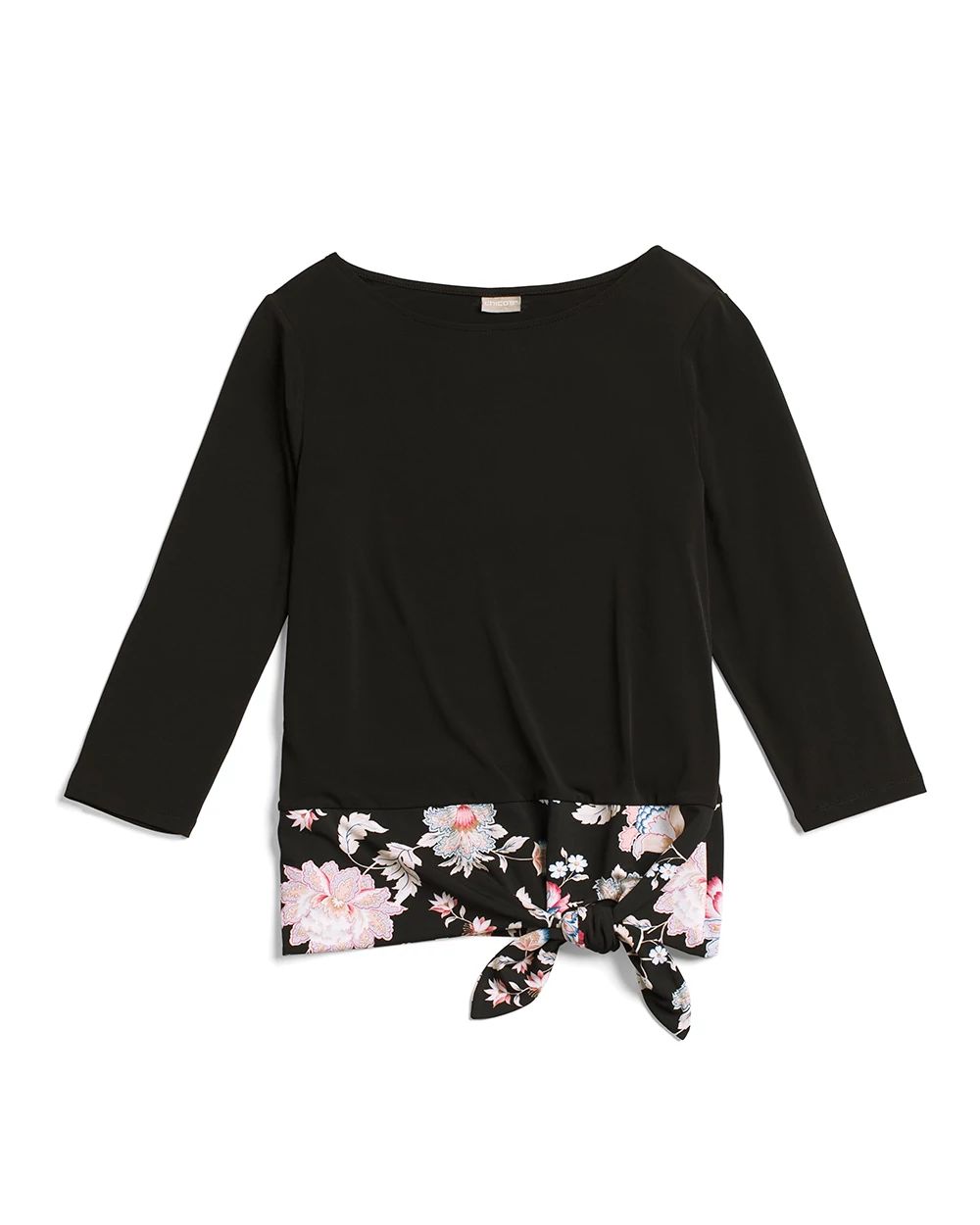 Floral Tie-Hem Top
