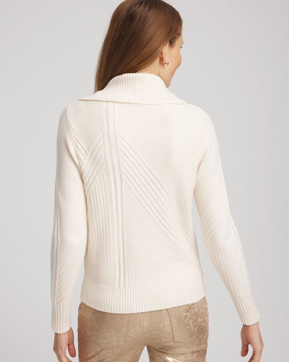 Ribbed Cowlneck Sweater click to view larger image.