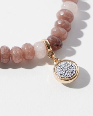 Jade Pavé Dangle Stretch Bracelet