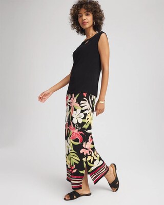 Travelers™ Tropical-Lily Midi Skirt click to view larger image.