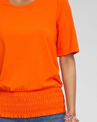 Touch of Cool™ Smocked Waist Tee click to view larger image.