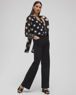 Studded Polka Dot Blouse