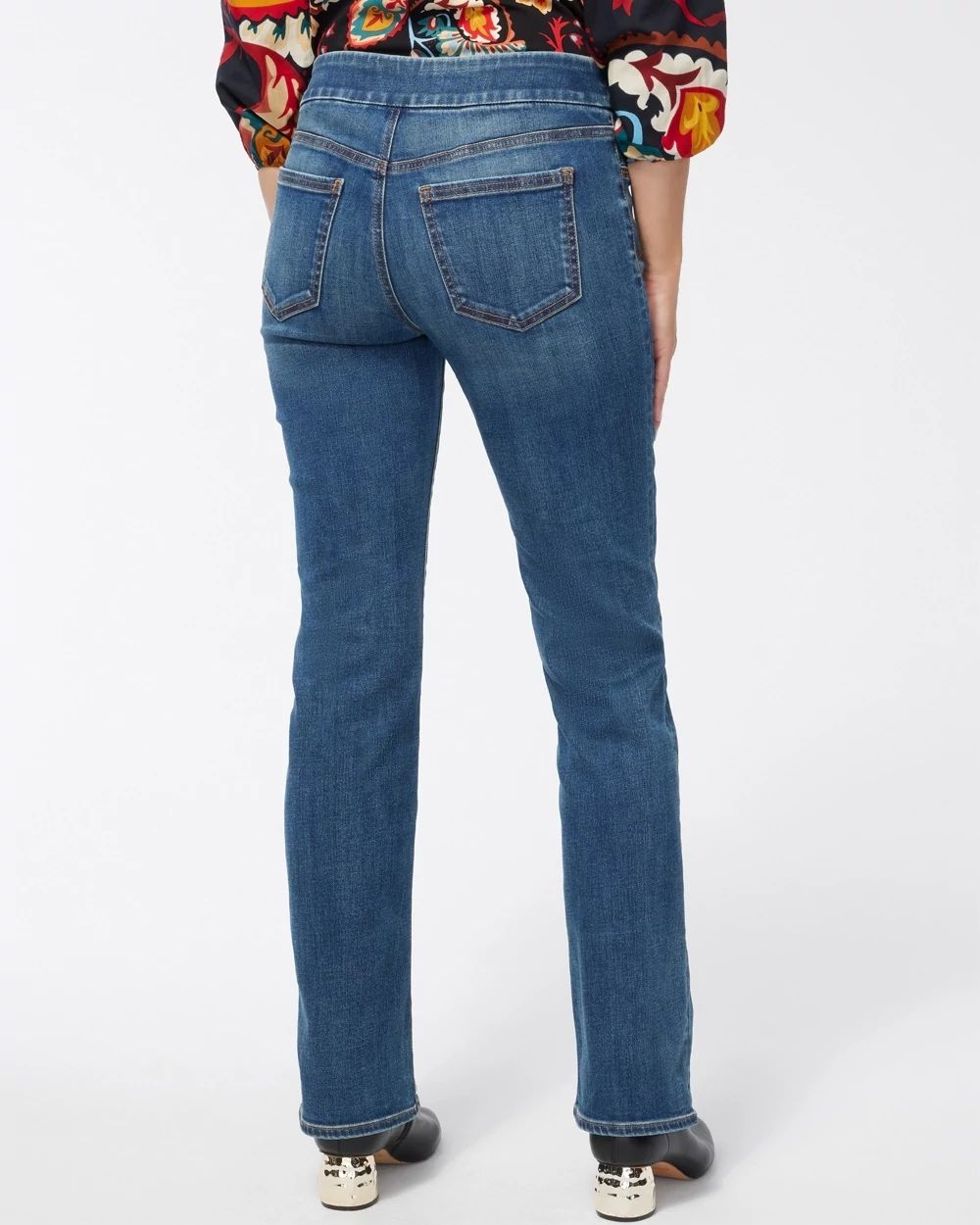 Denim Slim Pull-On Boot-Cut Jeggings click to view larger image.