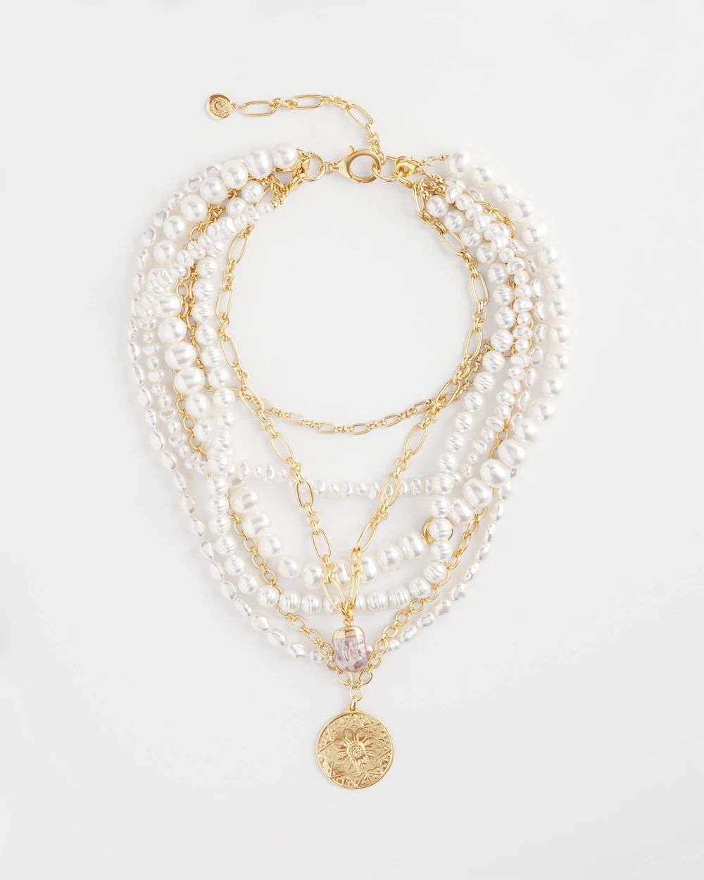 Convertible Faux Pearl Collar Necklace