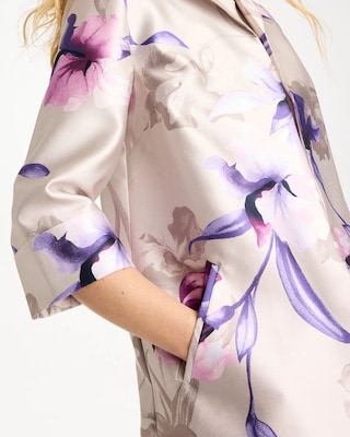 Travelers™ Collection Iris Collared Long Jacket click to view larger image.